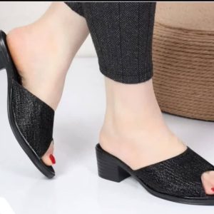 کفش دمپایی پاشنه دار جنس رویه لمه