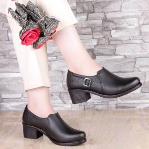 کفش طبی پاشنه 5 سانت بغل سگک دار