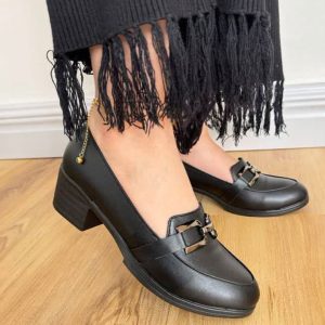 کفش طبی پاشنه دار رویه سگکدار